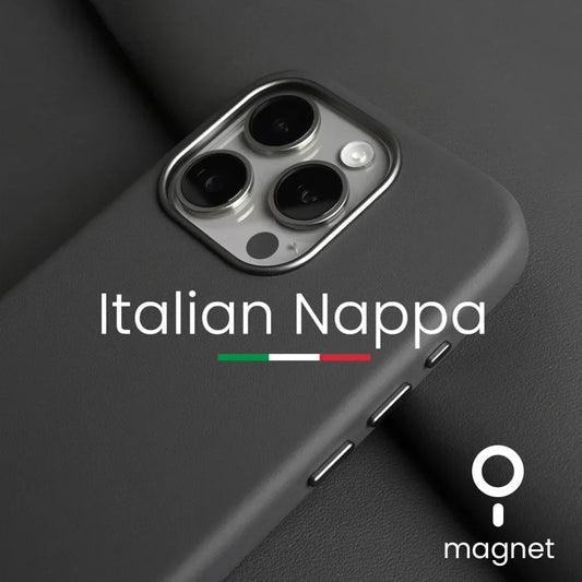 Case Italiana Nappa de Couro Genuíno p/ iPhone - Importada